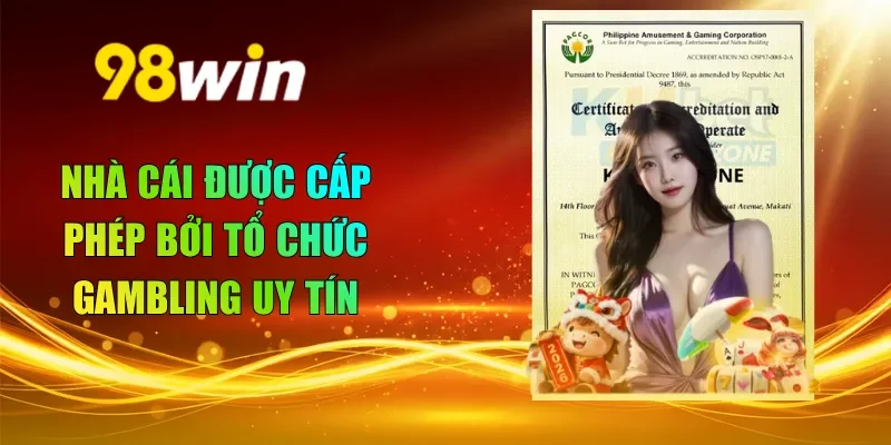 Nhà cái được cấp phép bởi tổ chức gambling uy tín